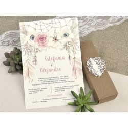 Invitación tipo caja caramelo