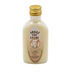 Licor arroz con leche en botella petaca 50ml.