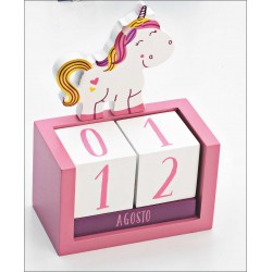 Calendario perpetuo unicornio simpático