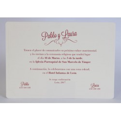 Invitación de boda