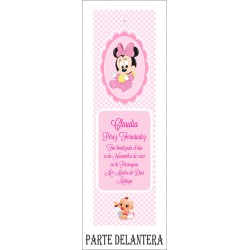 Punto de libro con dibujo de Bautizo niña