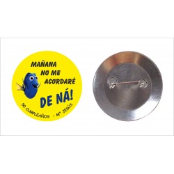 Chapa con aguja 59mm personalizada