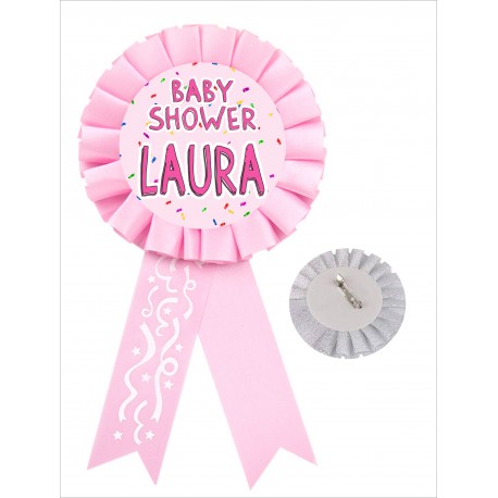 Chapa insignia con aguja personalizada baby shower