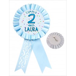 Chapa insignia con aguja personalizada cumpleaños