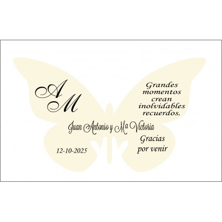 Libro de firmas boda GRABADO mariposas