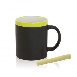 Taza pizarra borde verde