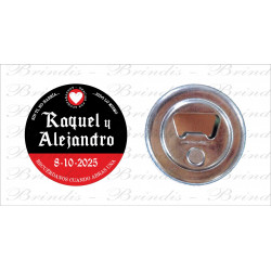 Chapa con imán abridor 59mm personalizada cerveza estrella galicia