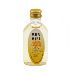 Licor Ron Miel en botella petaca 50ml