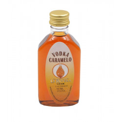 Licor Vodka Caramelo en botella petaca 50ml.